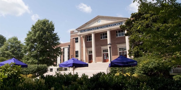 Outdoor view of college building