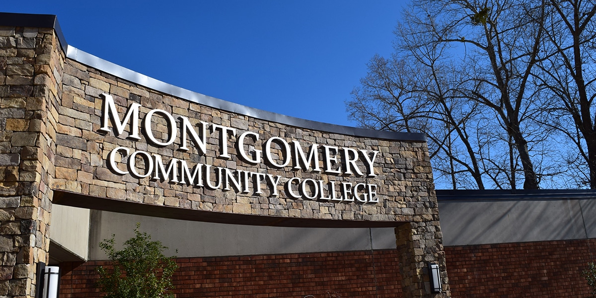 Montgomery Community College campus sign