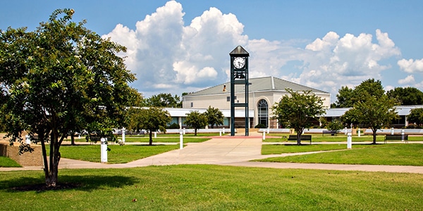 Outdoor view of college campus