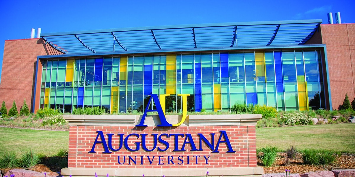 Augustana University sign and building