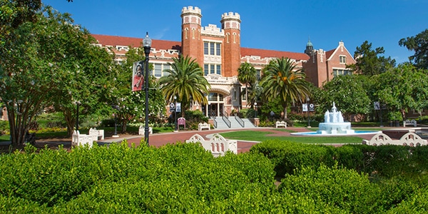 Outdoor view of college campus