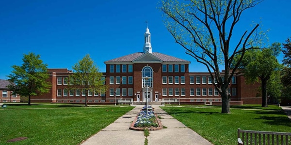 Outdoor view of college campus