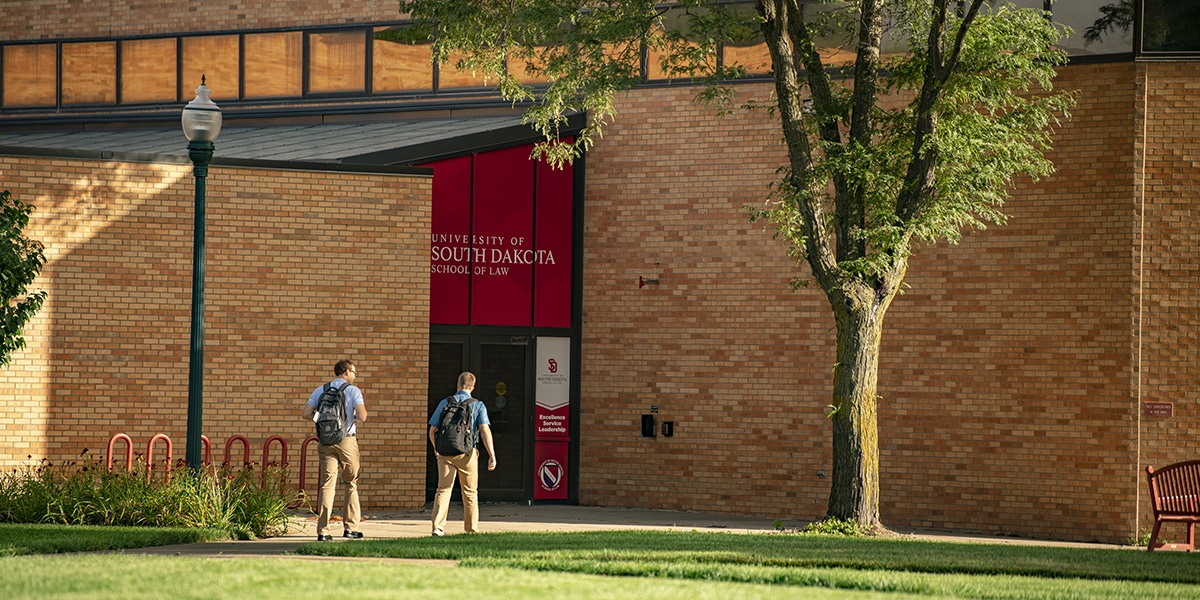 Outdoor view of University of South Dakota campus