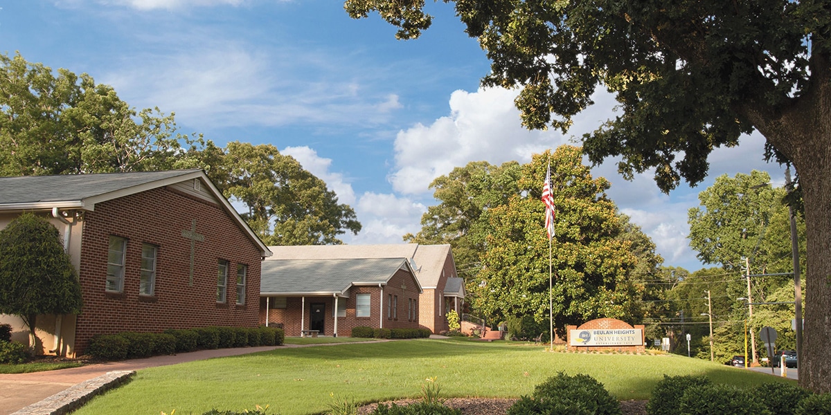 Outdoor view of college campus