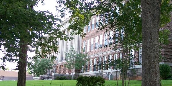 Outdoor view of college campus