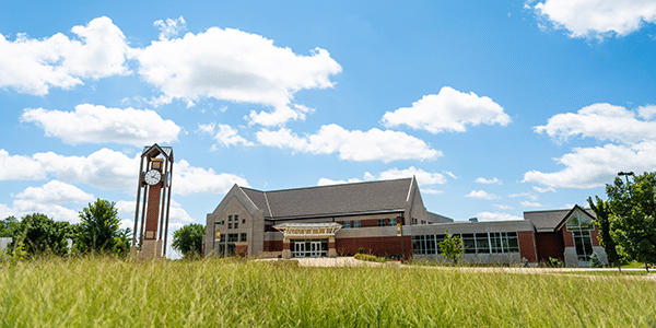 Outdoor view of college campus