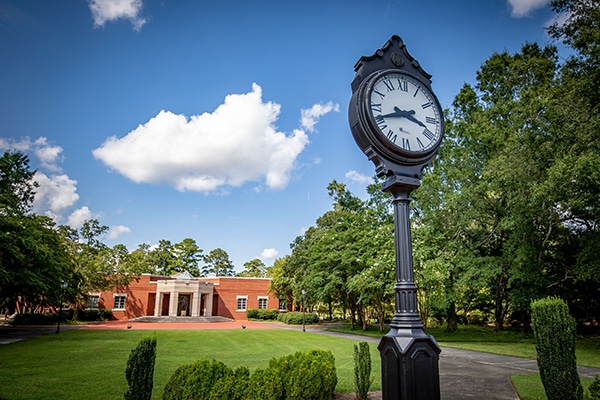 Outdoor view of college campus