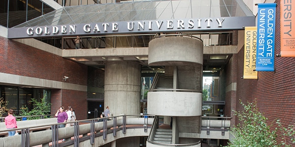 Outdoor view of Golden Gate University campus