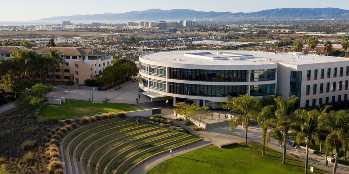 Outdoor view of college campus