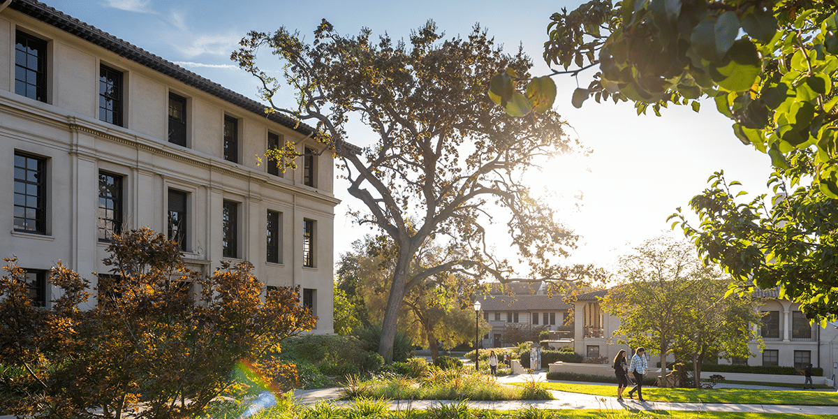 Outdoor view of college campus