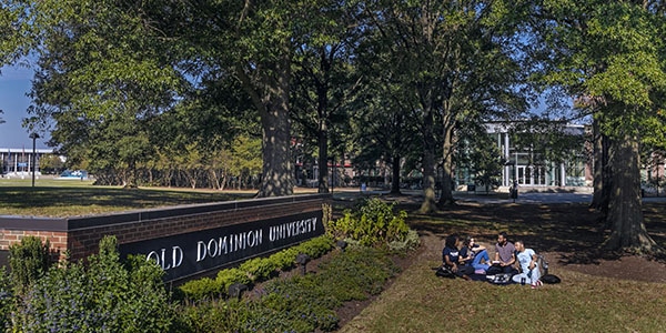 College students having picnic at Old Dominion University