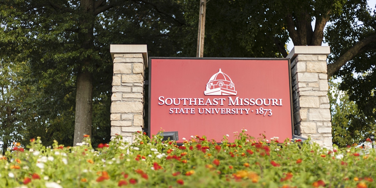 Southeast Missouri State University sign outdoors