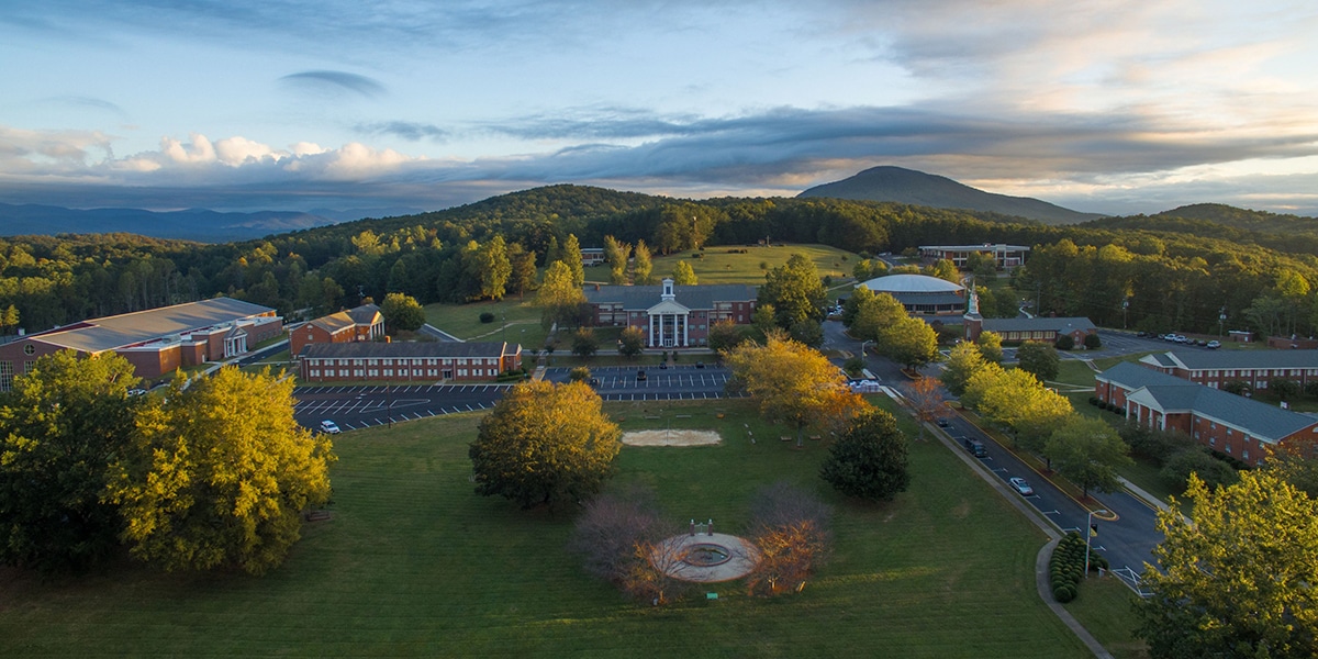 Outdoor view of college campus