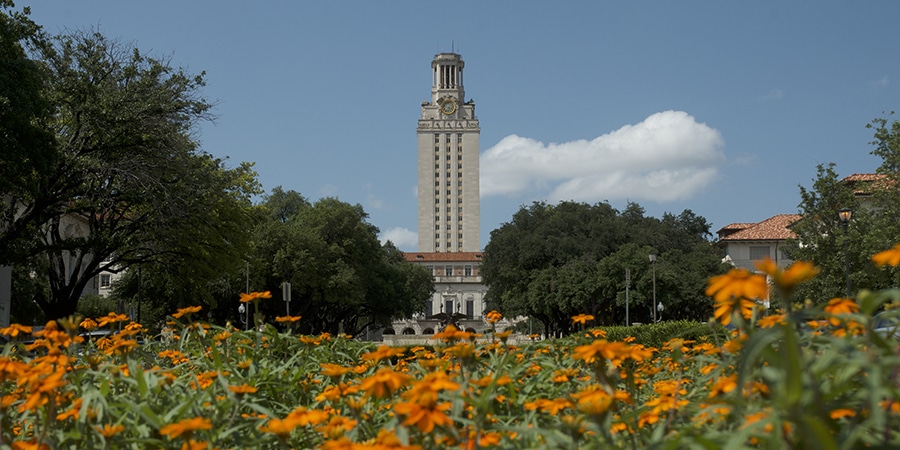 Outdoor view of college campus