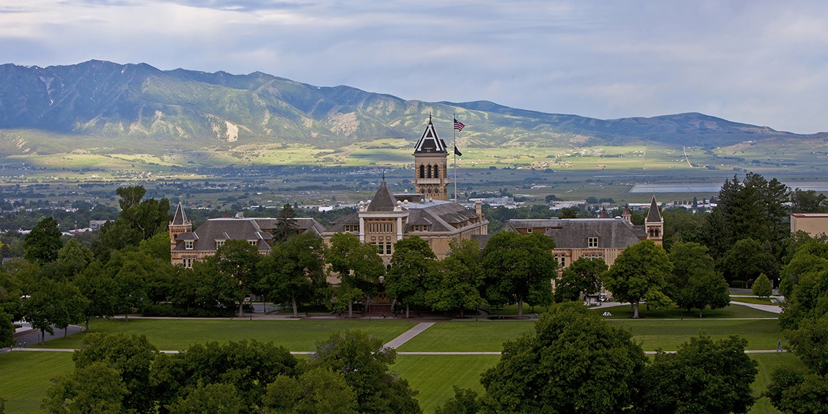 Outdoor view of college campus