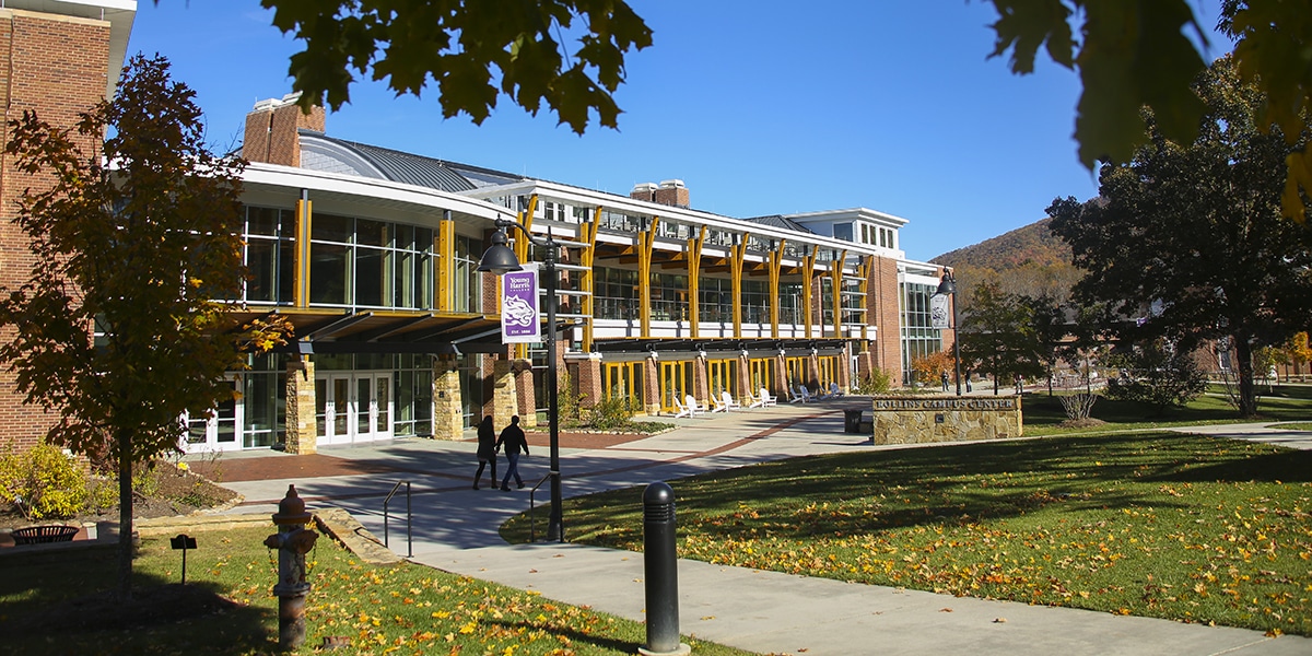 Outdoor view of college campus