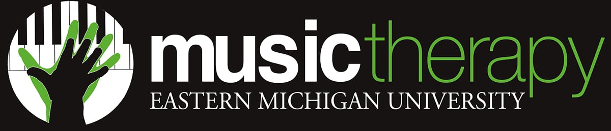 Eastern Michigan University music therapy text banner
