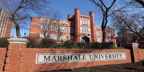 Outdoor view of Marshall University campus