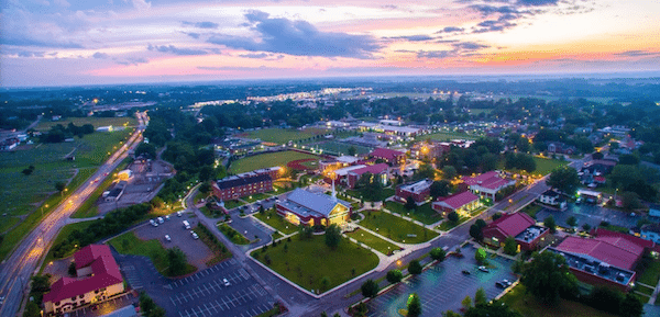 Outdoor view of school campus