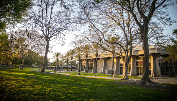 Outdoor view of university campus