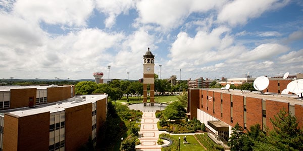 Outdoor view of Western Kentucky University campus