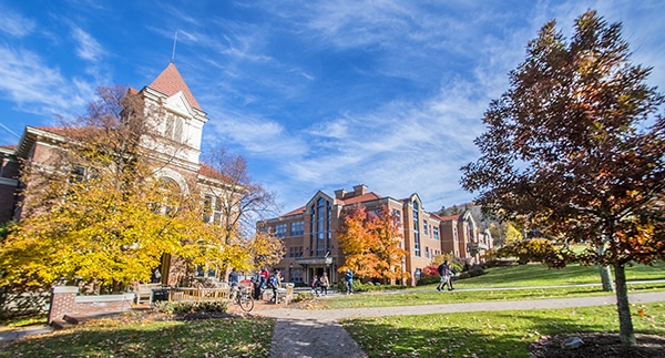 Outdoor view of college campus