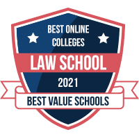 Best online law schools badge