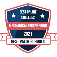 Best online mechanical engineering degree programs badge