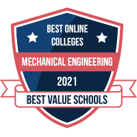 Best online mechanical engineering degree programs badge