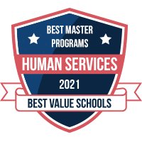 Best master's in human services programs badge