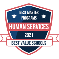 Best master's in human services programs badge