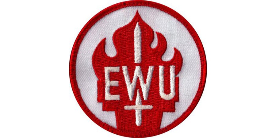 Eastern Washington University logo on fabric