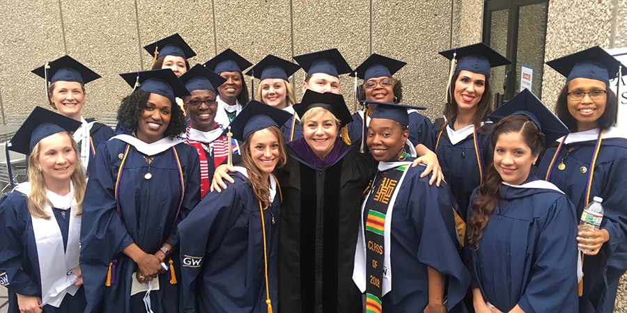 Group of college graduates