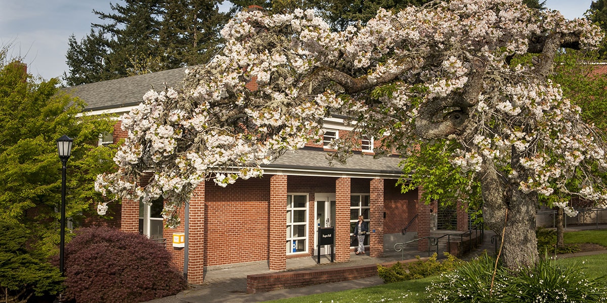 Outdoor view of college building