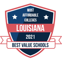 Most affordable colleges in Louisiana badge