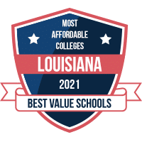 Most affordable colleges in Louisiana badge