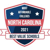 Most affordable colleges in North Carolina badge