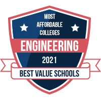 Most affordable engineering colleges badge