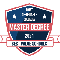 Most affordable master's degree programs badge
