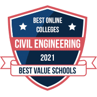 Best online colleges for civil engineering degrees badge