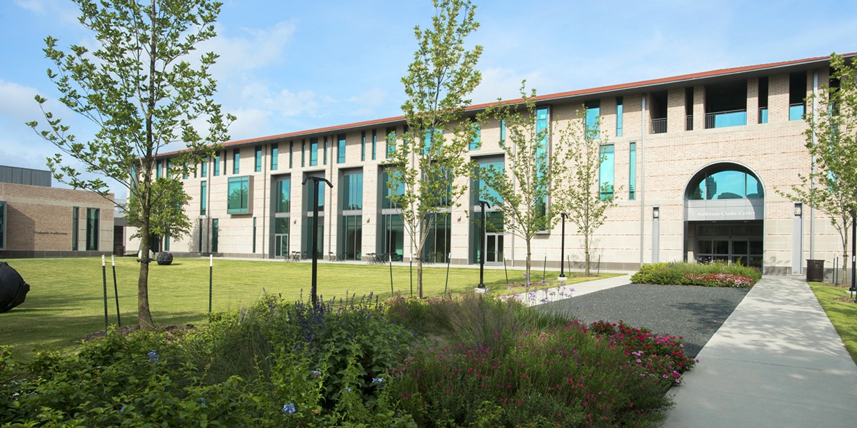 Outdoor view of college campus