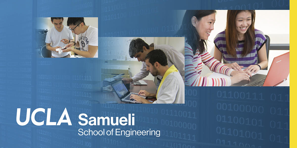 UCLA Samueli School of Engineering graphic with college students