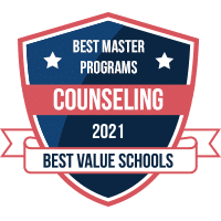 Best master's in counseling programs badge