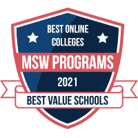 Best online MSW programs badge