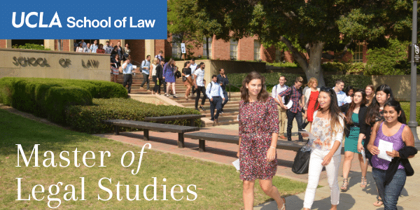 UCLA School of Law Master of Legal Studies graphic with college students