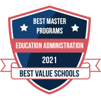 Best master's in Education Administration programs badge