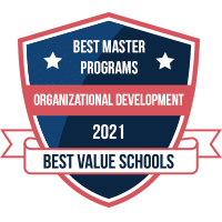 Best master's in organizational development programs badge