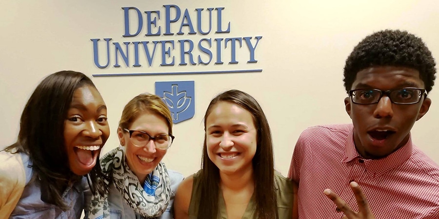 College students at DePaul University