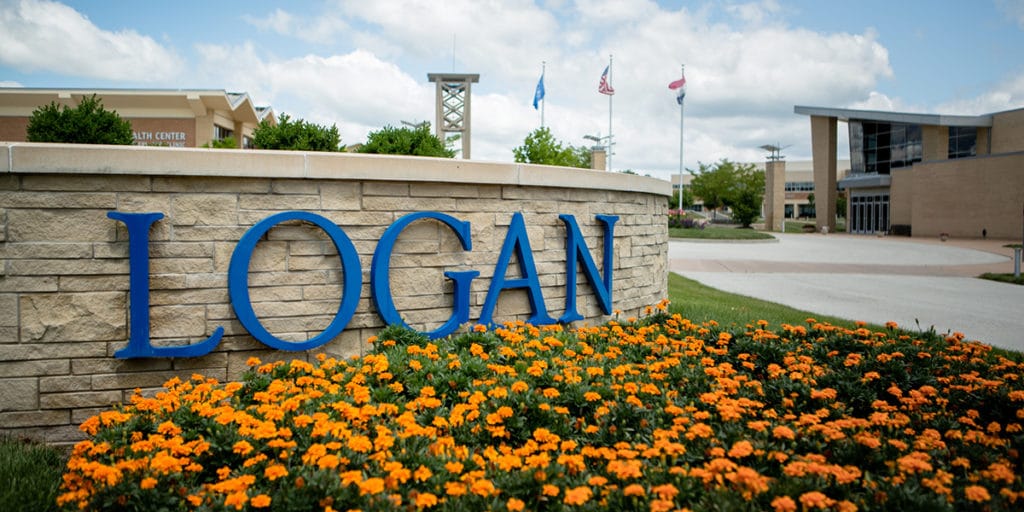 Logan University sign on campus outdoors