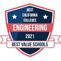 Best California colleges for engineering badge

